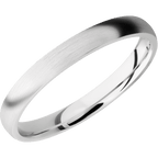 14K White Gold + Satin Finish