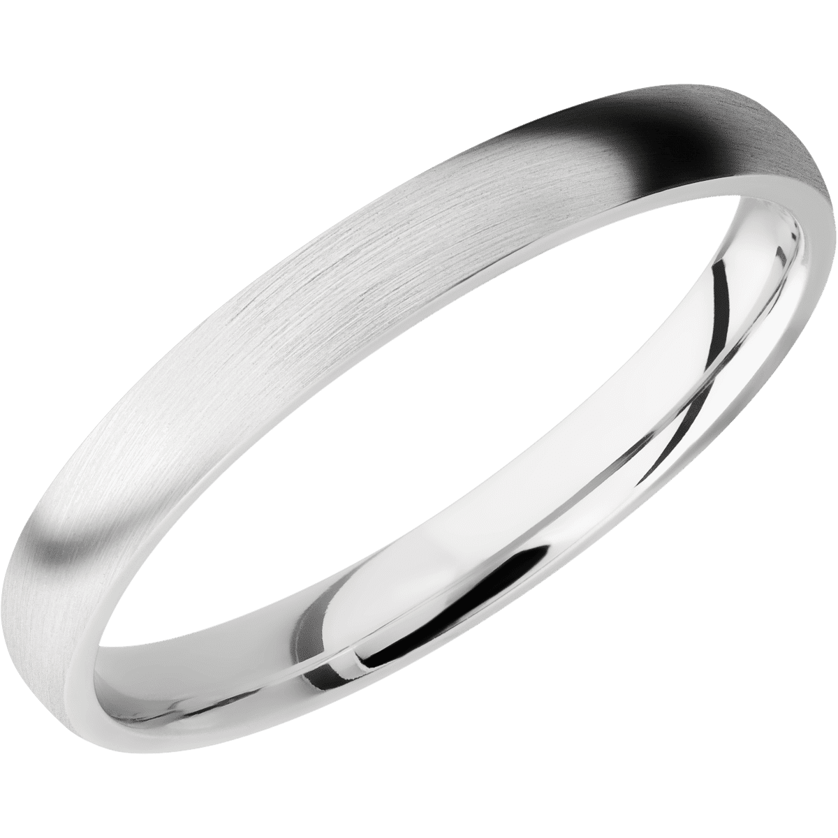 14K White Gold + Satin Finish