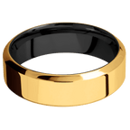 22K Yellow Gold + Polish , Polish Finish + Zirconium
