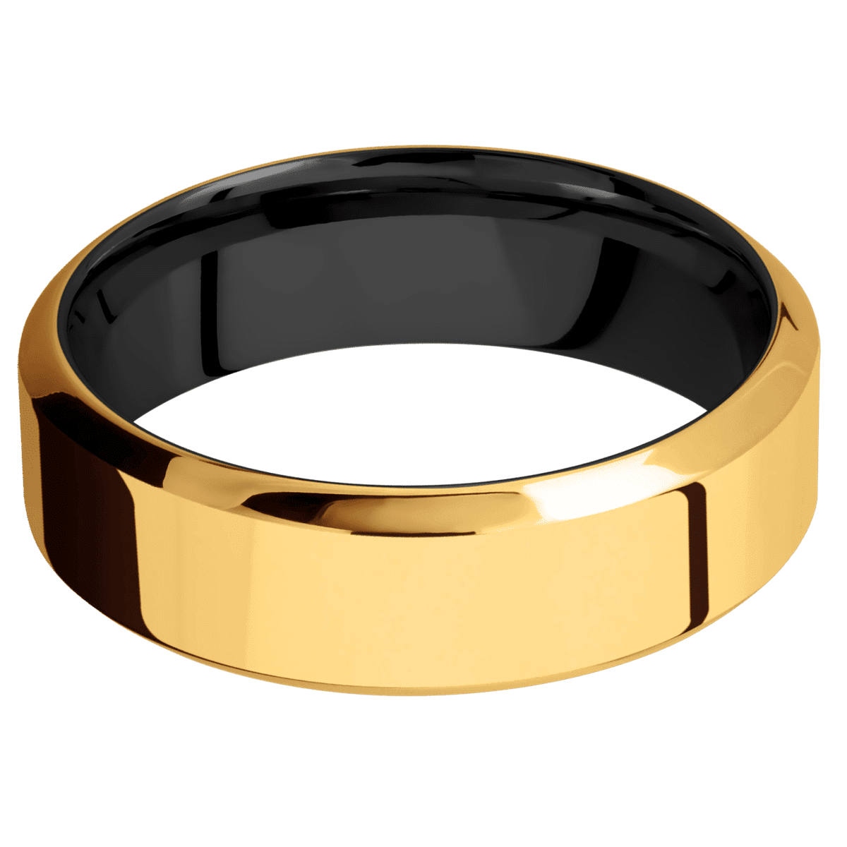 22K Yellow Gold + Polish , Polish Finish + Zirconium