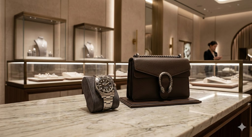 Luxury watches and designer handbags