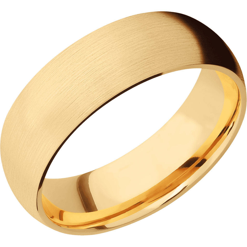 14K Yellow Gold + Satin Finish