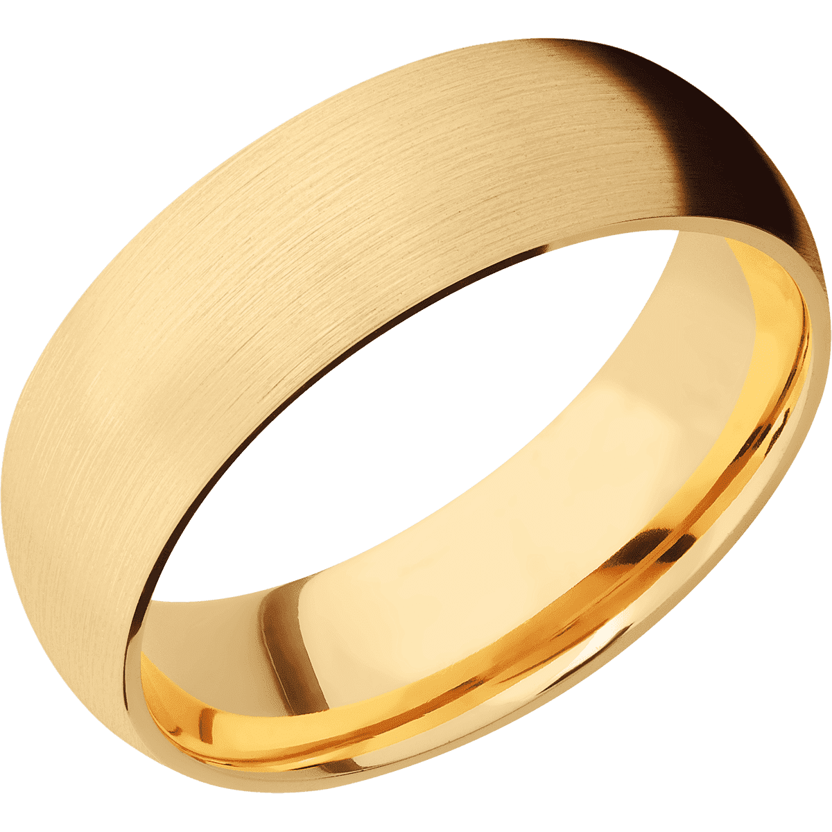14K Yellow Gold + Satin Finish
