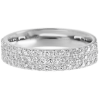 14K White Gold band with 55 Round Lab Grown Diamond having TCW-.82