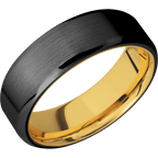 Zirconium + Satin , Polish Finish + 18K Yellow Gold