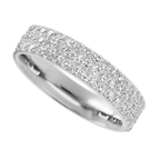 14K White Gold band with 55 Round Lab Grown Diamond having TCW-.82