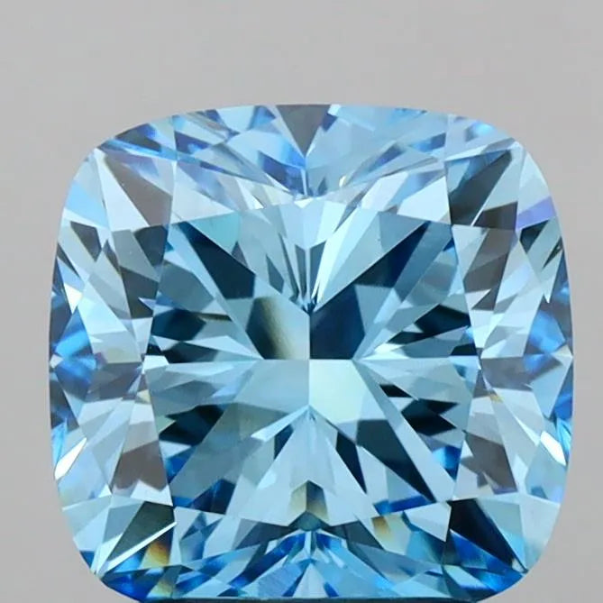 2.51ct Cushion modified Lab Grown Diamond (Colour Fancy Vivid Blue, Clarity VVS2, IGI Certified)