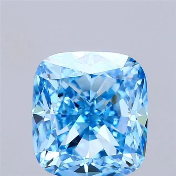 2.52ct Cushion modified Lab Grown Diamond (Colour Fancy Vivid Blue, Clarity VVS2, IGI Certified)