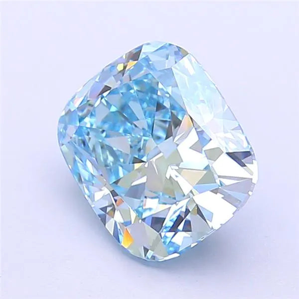 2.53ct Cushion brilliant Lab Grown Diamond (Colour Fancy Intense Blue, Clarity VVS2, IGI Certified)