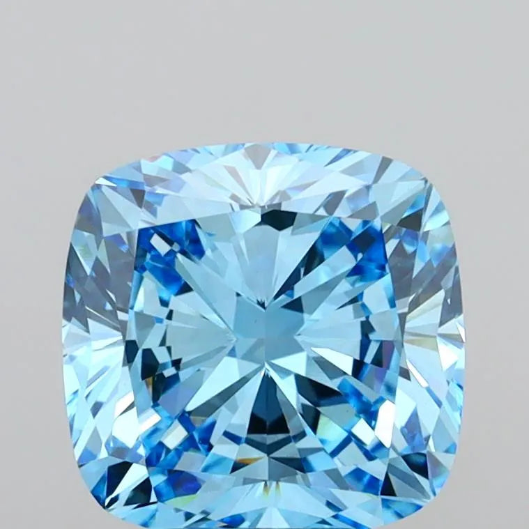 3.01ct Cushion modified Lab Grown Diamond (Colour Fancy Vivid Blue, Clarity VVS2, IGI Certified)