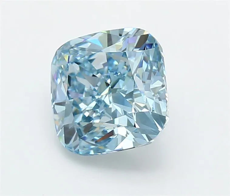 3.02ct Cushion modified Lab Grown Diamond (Colour Fancy Vivid Blue, Clarity VVS1, IGI Certified)