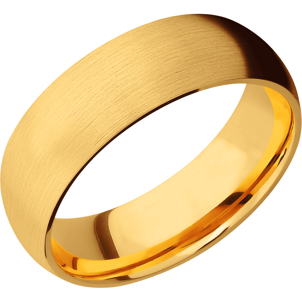 22K Yellow Gold + Satin Finish
