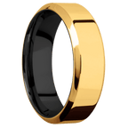 22K Yellow Gold + Polish , Polish Finish + Zirconium