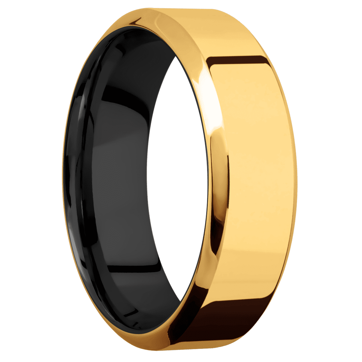 22K Yellow Gold + Polish , Polish Finish + Zirconium