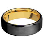 Zirconium + Satin , Polish Finish + 18K Yellow Gold