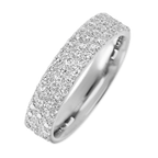14K White Gold band with 55 Round Lab Grown Diamond having TCW-.82