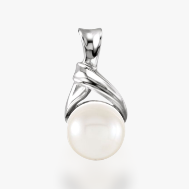 14K White Akoya Cultured Pearl Pendant