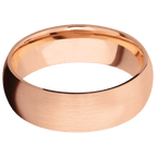 14K Rose Gold + Satin Finish