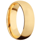 14K Yellow Gold + Satin Finish