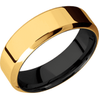 22K Yellow Gold + Polish , Polish Finish + Zirconium