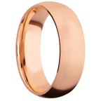 14K Rose Gold + Satin Finish