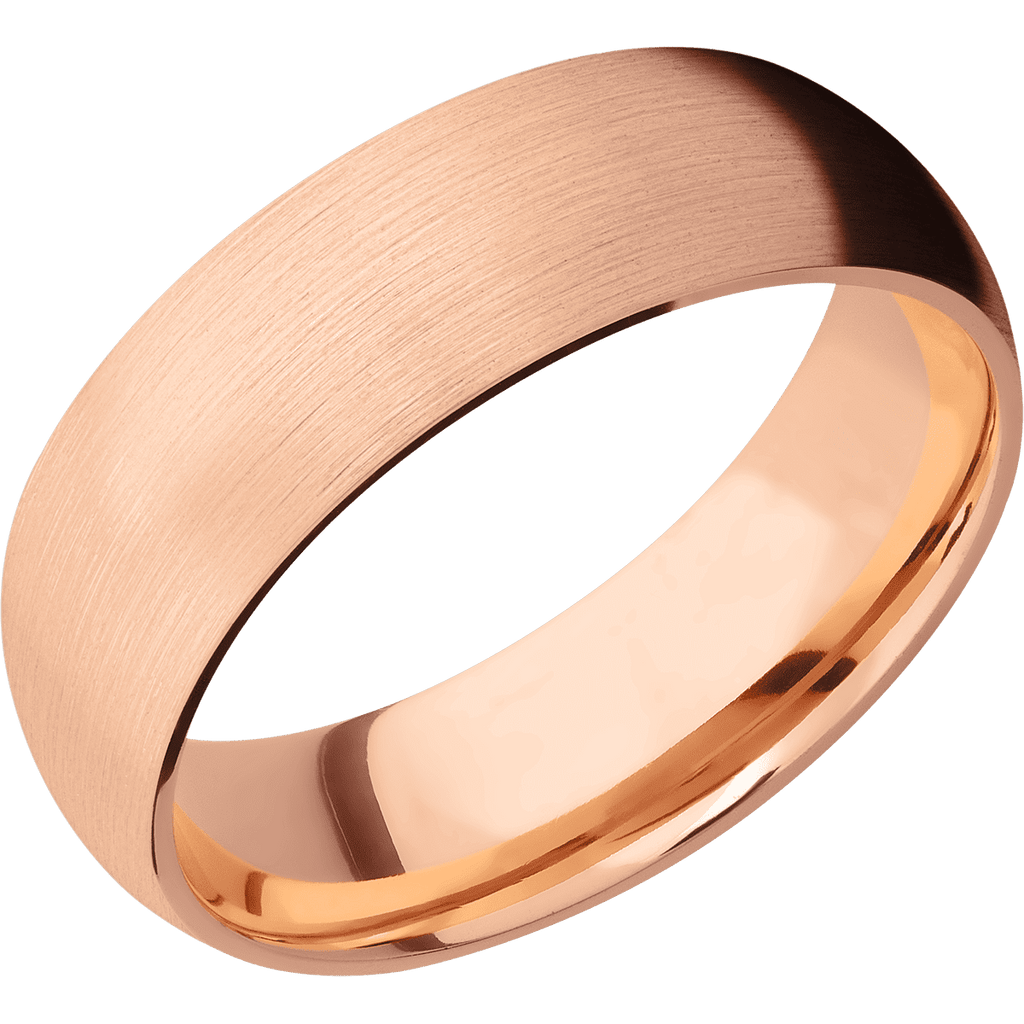 14K Rose Gold + Satin Finish