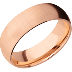 14K Rose Gold + Satin Finish