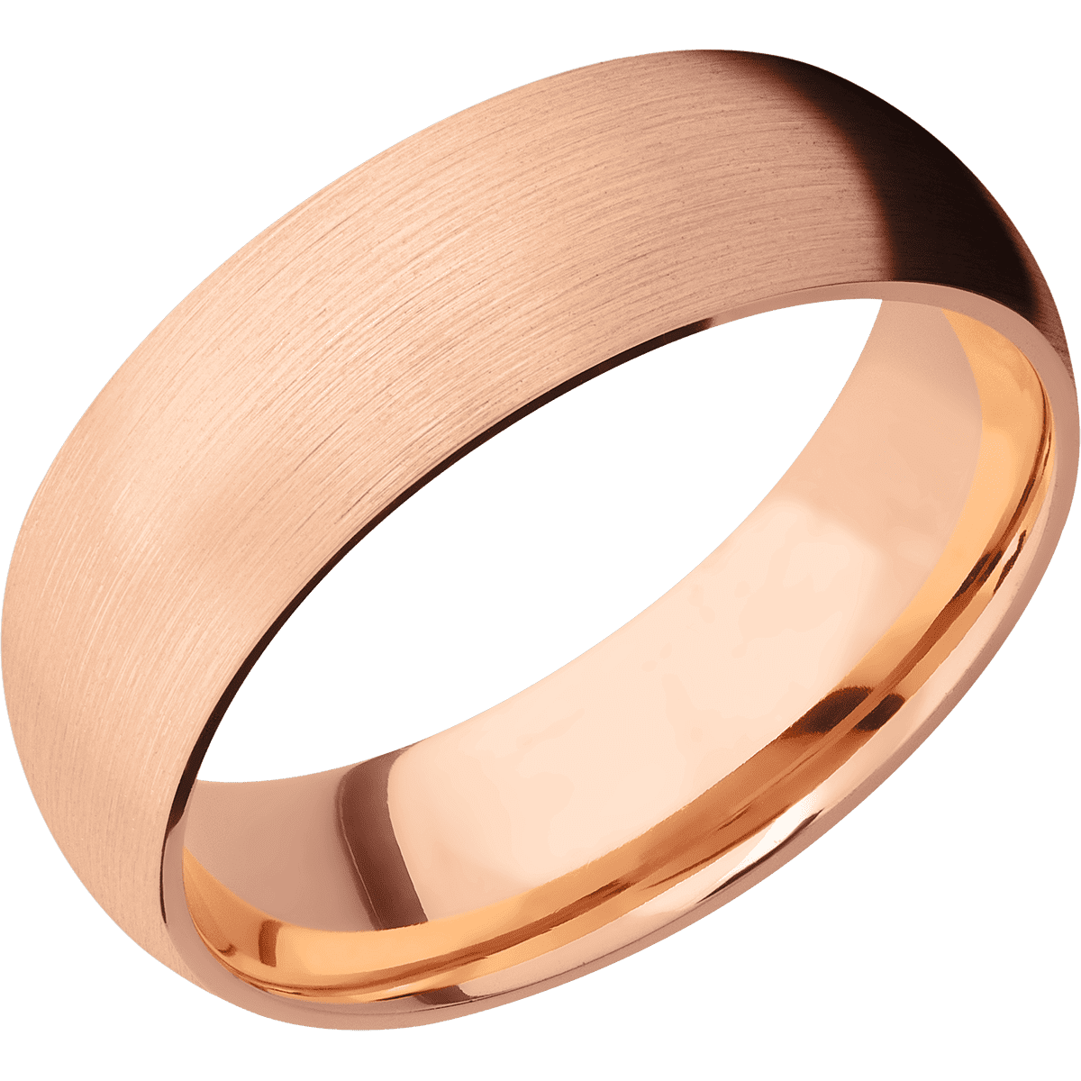 14K Rose Gold + Satin Finish