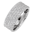 14K White Gold band with 93 Round Lab Grown Diamond having TCW-1.4