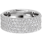 14K White Gold band with 93 Round Lab Grown Diamond having TCW-1.4