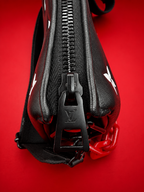 Louis Vuitton Coussin PM/ Coach Bag - Black Monogram Embossed Leather with Red Resin Chain