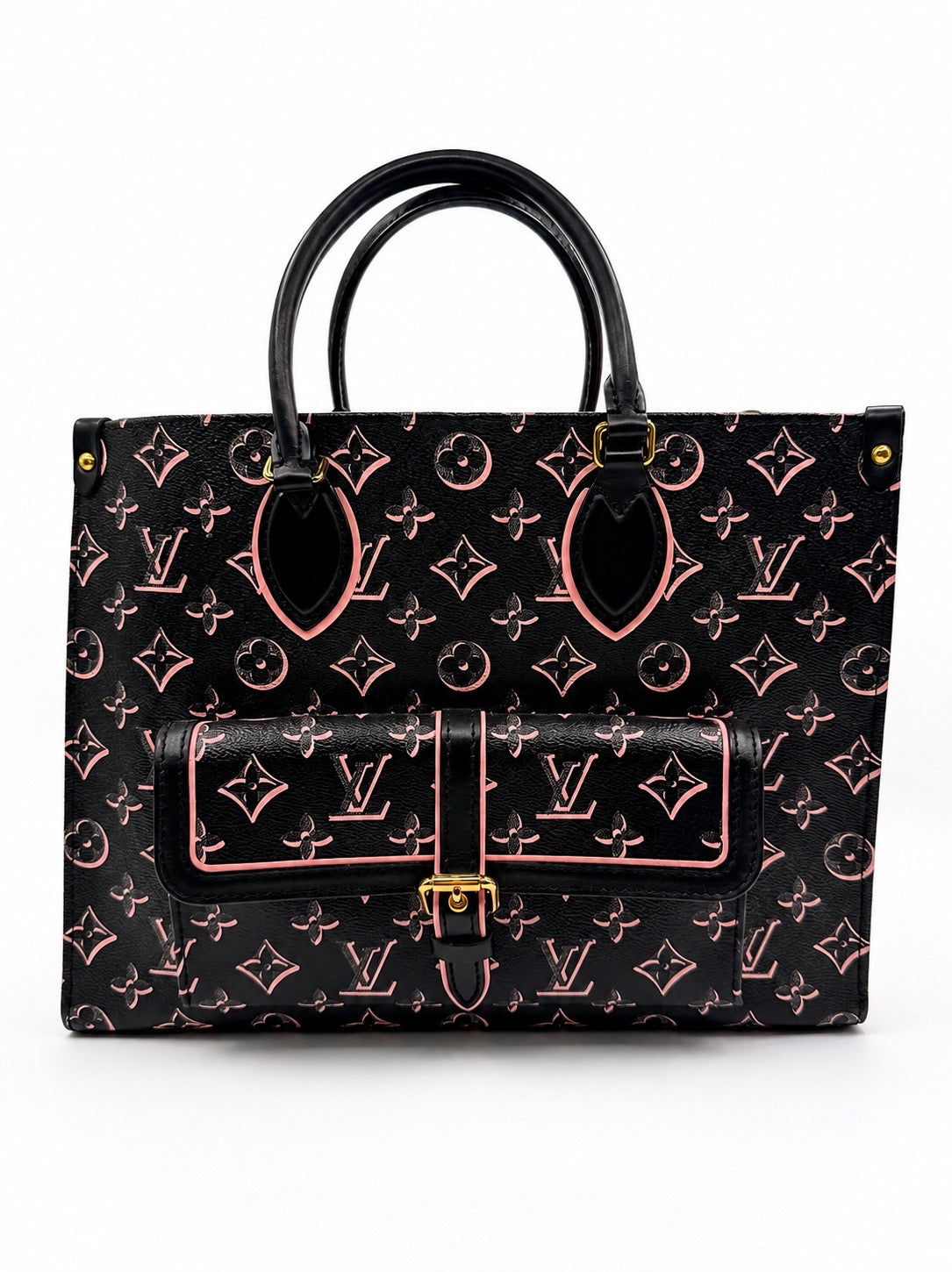 Louis Vuitton OnTheGo GM Tote — Monogram Ikat/Pink Coated Canvas