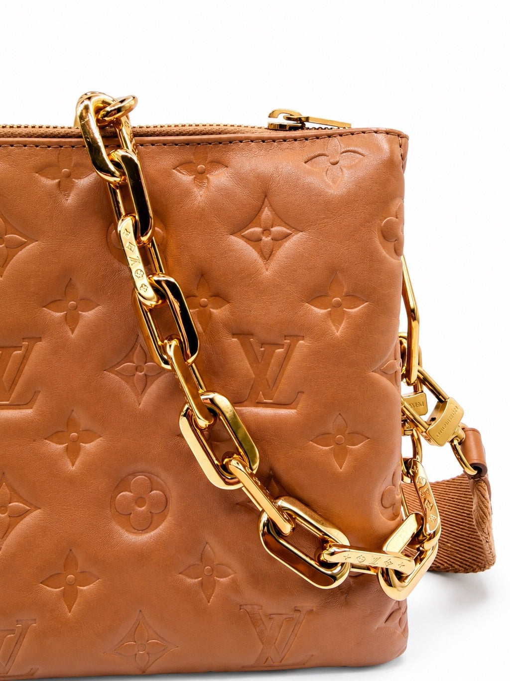 Louis Vuitton Coussin PM – Cognac Monogram Embossed Leather