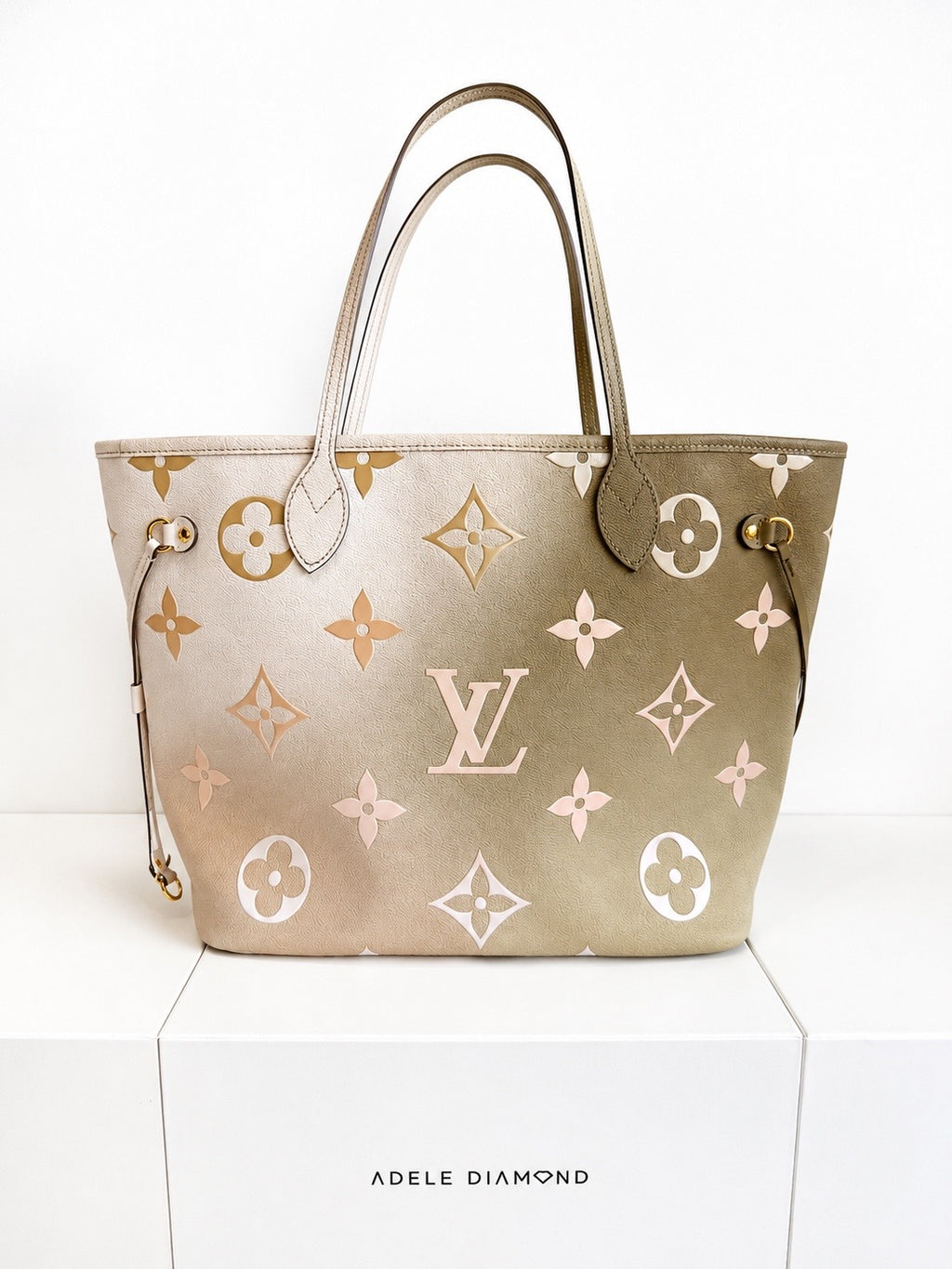 Louis Vuitton Neverfull MM – Bicolor Beige Ombré Monogram Empreinte Leather