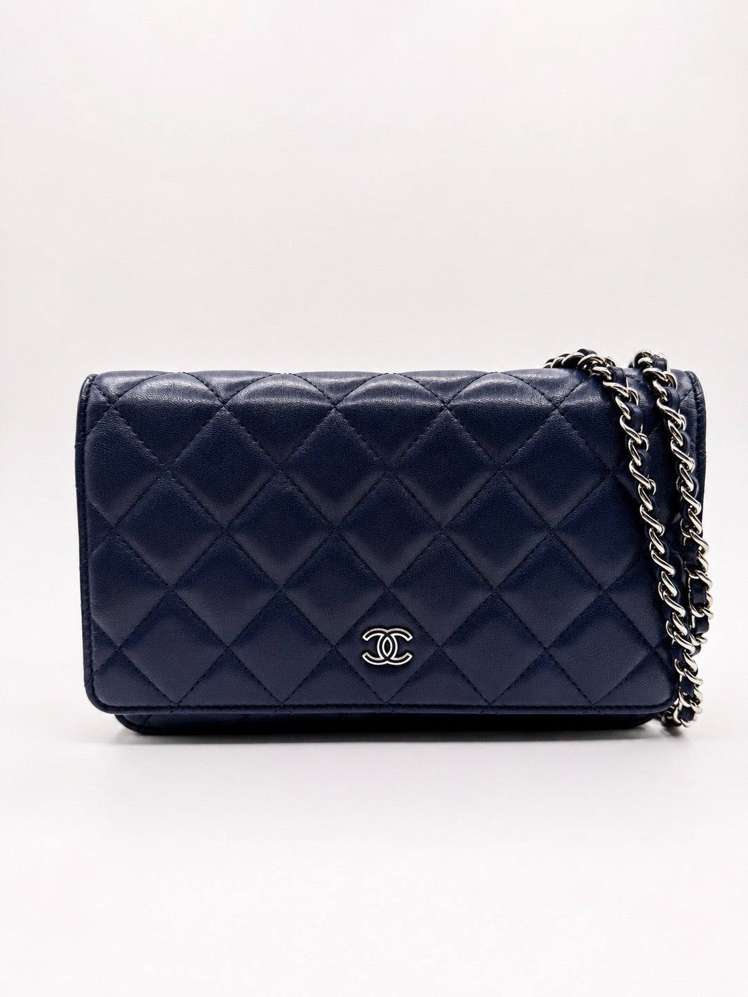 Chanel Wallet on Chain (WOC) – Navy Blue Lambskin