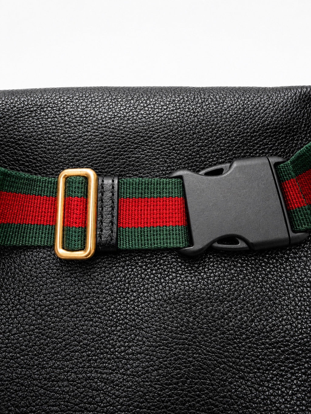 Gucci Vintage Logo Print Leather Belt Bag – Black