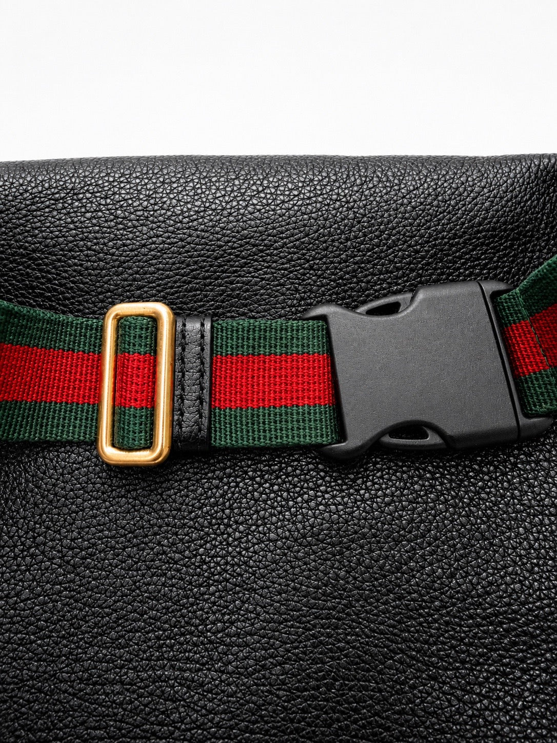 Gucci Vintage Logo Print Leather Belt Bag – Black