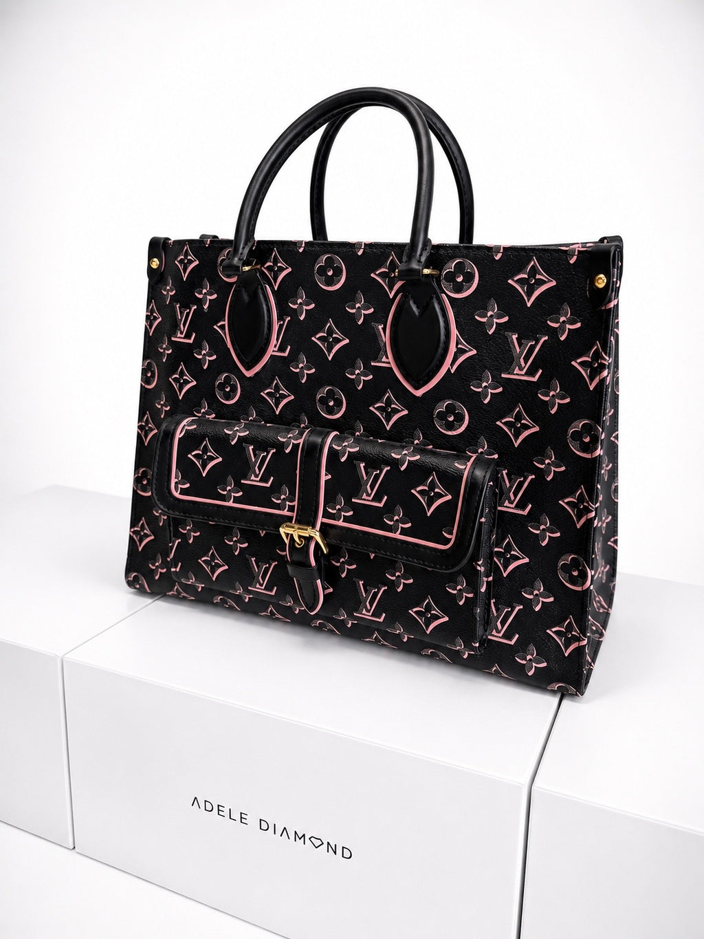 Louis Vuitton OnTheGo GM Tote — Monogram Ikat/Pink Coated Canvas