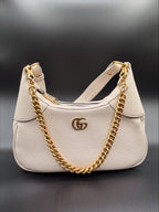 Gucci Aphrodite Shoulder Bag – Ivory Leather with Chain Strap