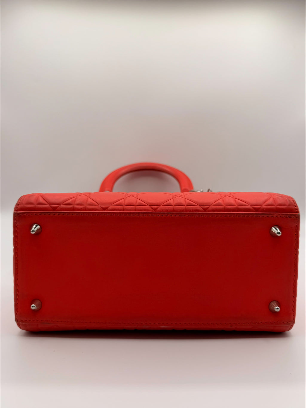 Christian Dior Lady Dior Medium Bag - Red Cannage Lambskin