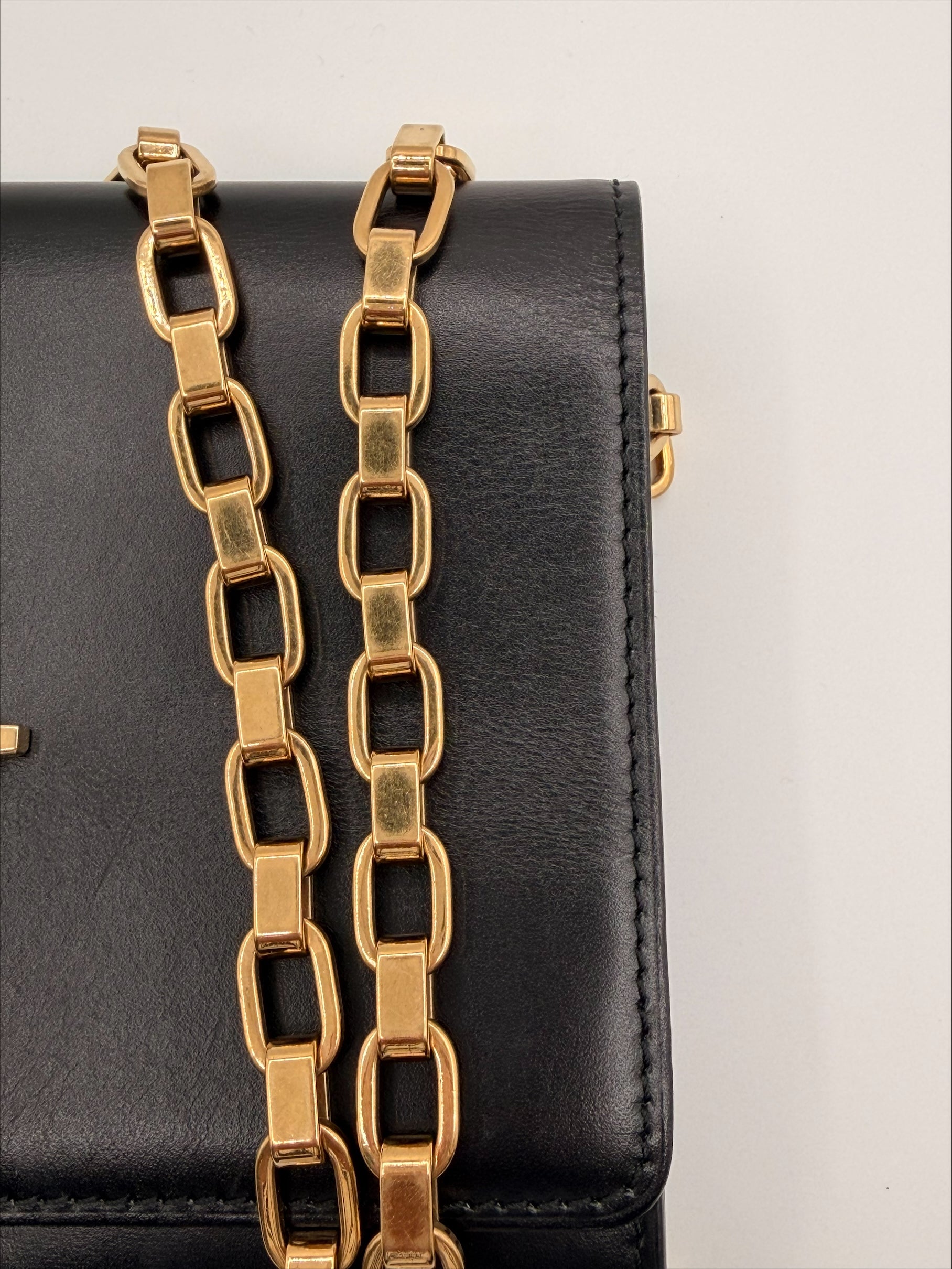 Louis Vuitton Louise Clutch/Crossbody – Black Smooth Leather