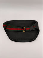Gucci Vintage Logo Print Leather Belt Bag – Black