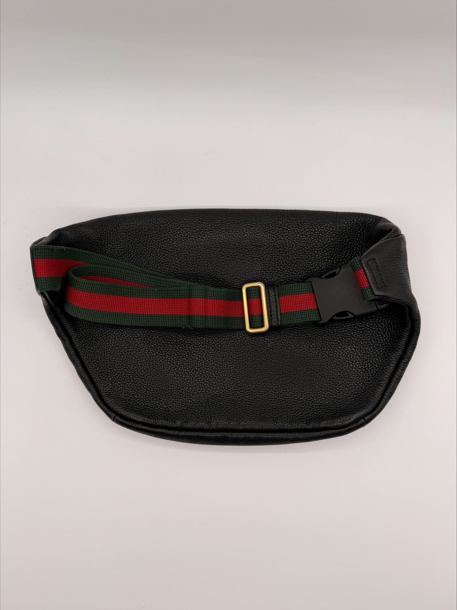 Gucci Vintage Logo Print Leather Belt Bag – Black