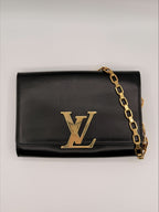 Louis Vuitton Louise Clutch/Crossbody – Black Smooth Leather