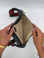 Gucci Vintage Logo Print Leather Belt Bag – Black