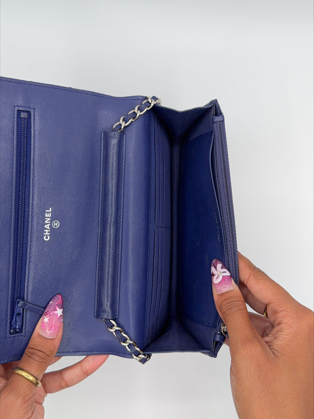 Chanel Wallet on Chain (WOC) – Navy Blue Lambskin